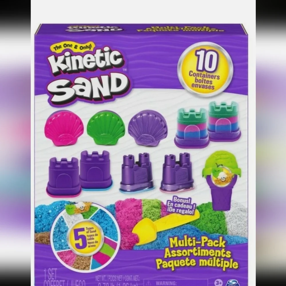 New!Kinetic Sand 10-Container 5 Types Of Sand Multipack Fine Motor Skills Y2K